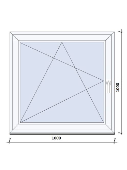 100x100 egyszárnyas Bukó-Nyíló ablak