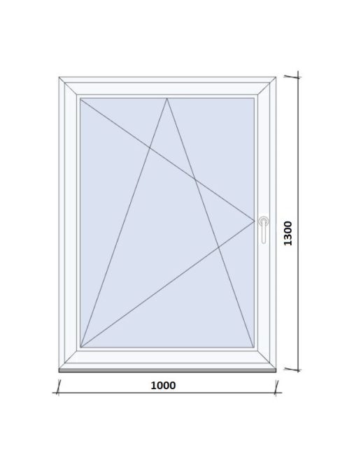 100x130 egyszárnyas Bukó-Nyíló ablak