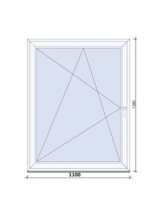 110x138 egyszárnyas Bukó-Nyíló ablak