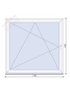 118x118 egyszárnyas Bukó-Nyíló ablak