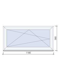 118x58 cm egyszárnyas Bukó ablak
