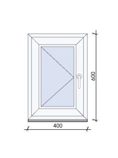 40x60 cm Nyíló ablak