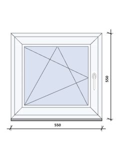 55x55 egyszárnyas Bukó-Nyíló ablak