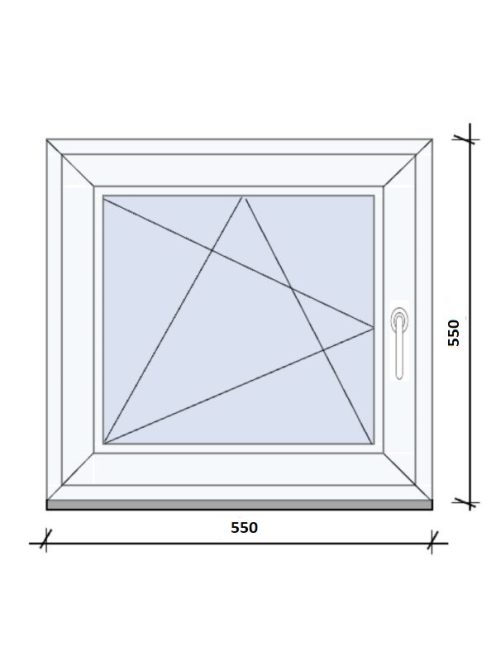 55x55 egyszárnyas Bukó-Nyíló ablak