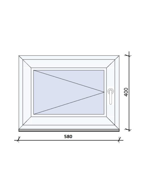 58x40 egyszárnyas Bukó ablak
