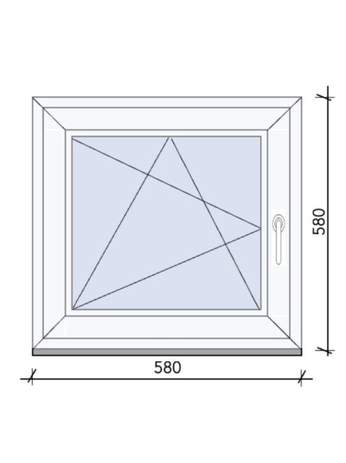 58x58 egyszárnyas Bukó-Nyíló ablak