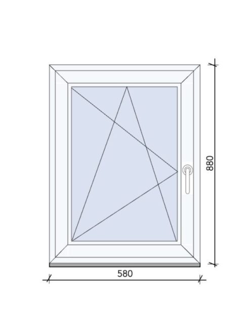 58x88 egyszárnyas Bukó-Nyíló ablak