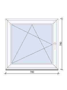 78x78 egyszárnyas Bukó-Nyíló ablak