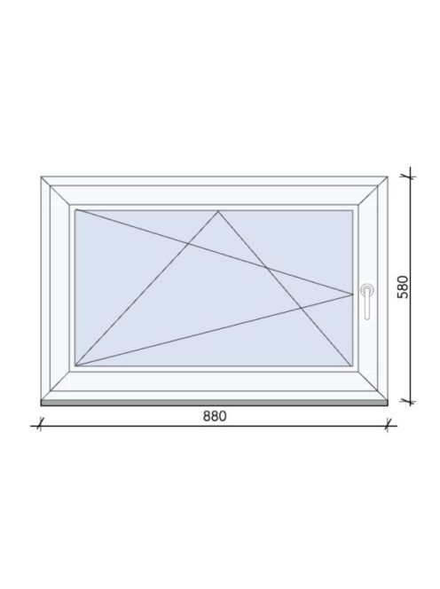 88x58 egyszárnyas Bukó-Nyíló ablak
