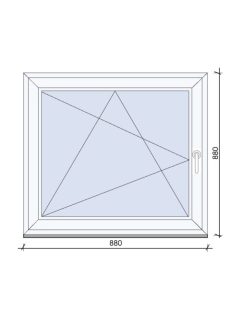 88x88 egyszárnyas Bukó-Nyíló ablak