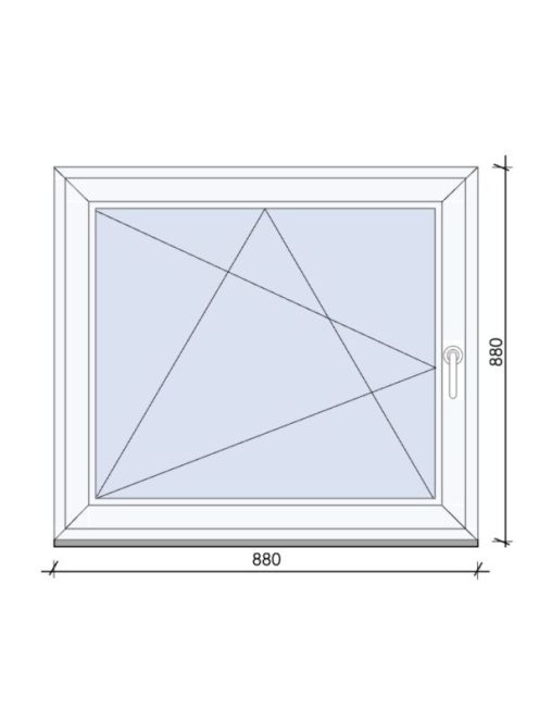 88x88 egyszárnyas Bukó-Nyíló ablak