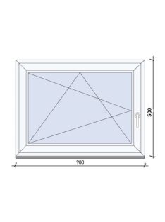 98x50 cm egyszárnyú Bukó ablak