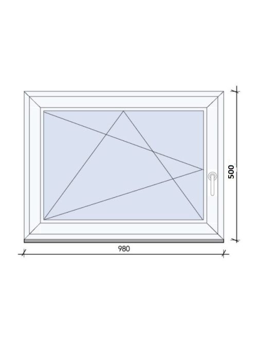 98x50 cm egyszárnyú Bukó ablak