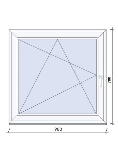 98x78 cm egyszárnyas ablak