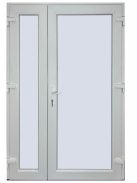 Tele üveges kétszárnyas bejárati ajtó