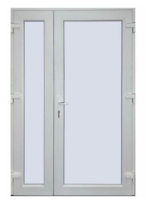 Tele üveges kétszárnyas bejárati ajtó